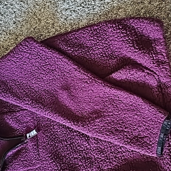AWESOME VS PINK 1/4 ZIP PURPLE FLEECE - Picture 10 of 13